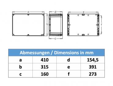 Preview: Aluminium-Gehäuse 315x410x160mm